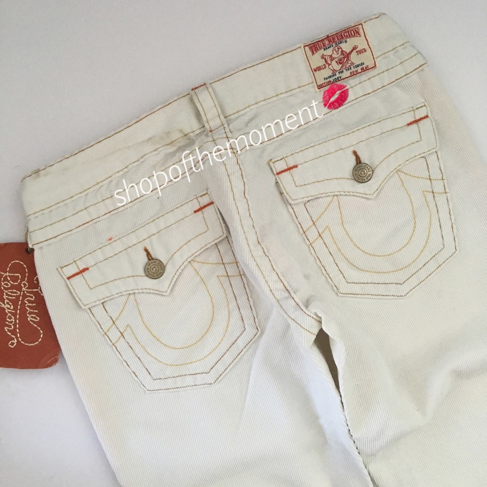 🦄🆕 True Religion ʊ Joey Flare Leg Cord ʊ Bone - Picture 6 of 8