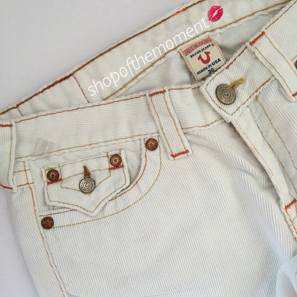 🦄🆕 True Religion ʊ Joey Flare Leg Cord ʊ Bone - Picture 3 of 8