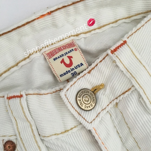 🦄🆕 True Religion ʊ Joey Flare Leg Cord ʊ Bone - Picture 4 of 8