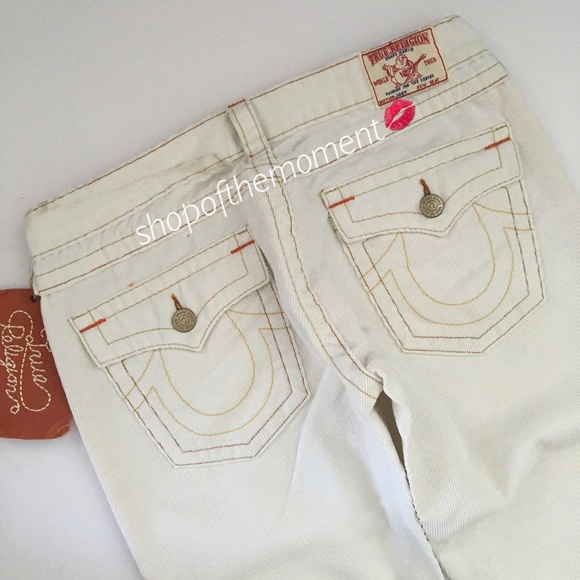 🦄🆕 True Religion ʊ Joey Flare Leg Cord ʊ Bone - Picture 6 of 8