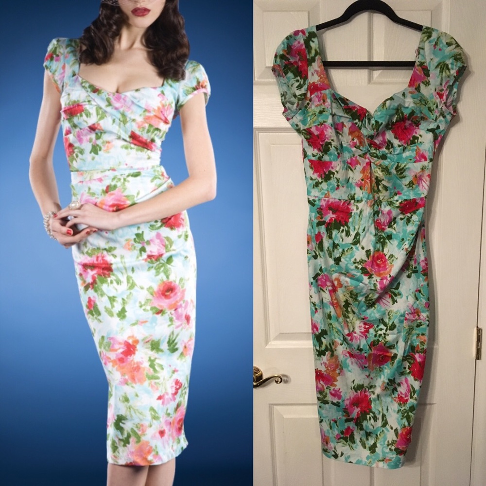 NWOT Stop Staring Watercolor Dress Large