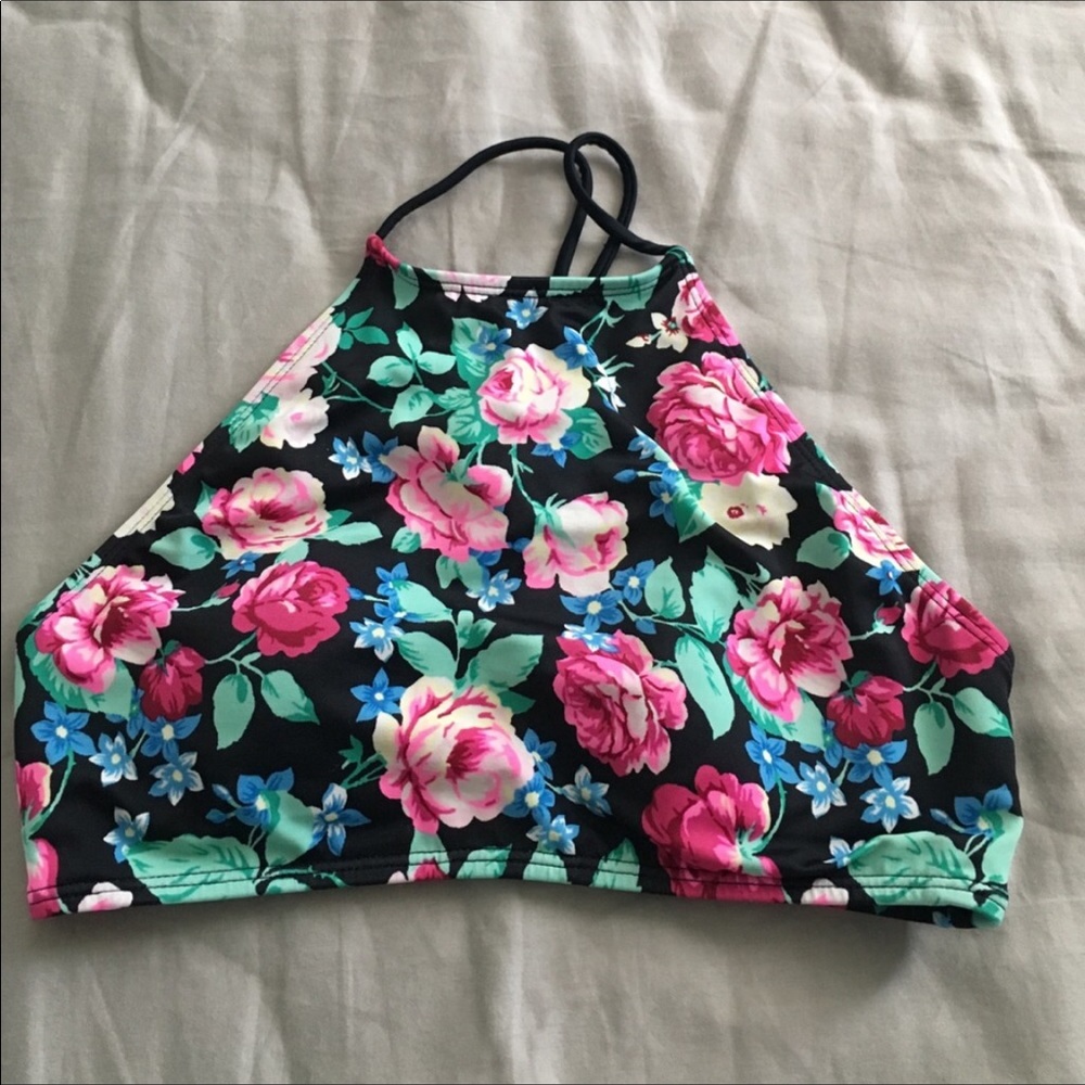 Halter Floral Bathing Top