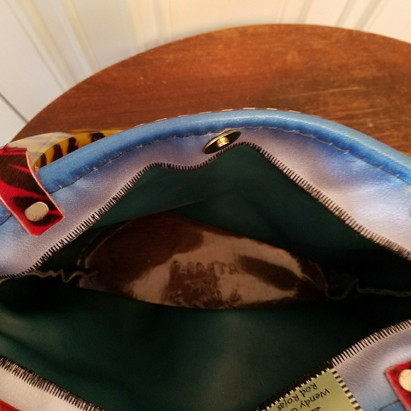 SALE Wendy costa colorful shoe print handbag - Picture 3 of 3