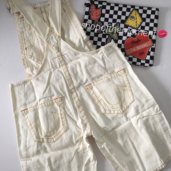 🦄🆕 True Religion ʊ Katie Crop Overalls ʊ - Picture 3 of 8