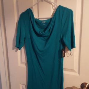 Woman's green top