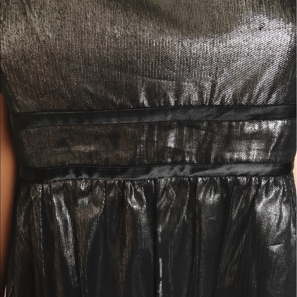 Metallic Grey Event Prom Dress Calvin Klein - Picture 3 of 4