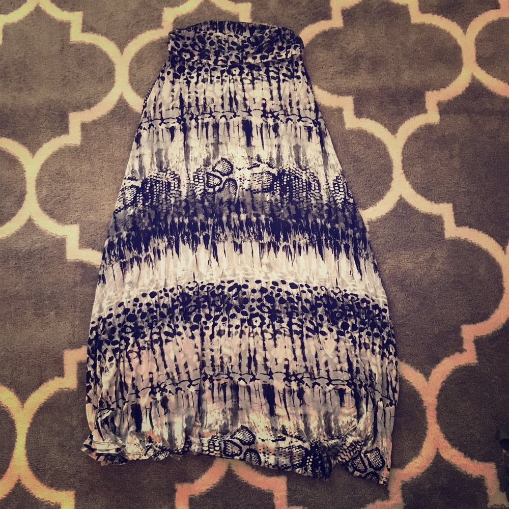 Black/White Maxi Skirt