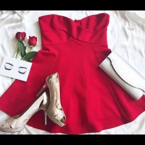 RED DRESS FOREVER 21 Size Large