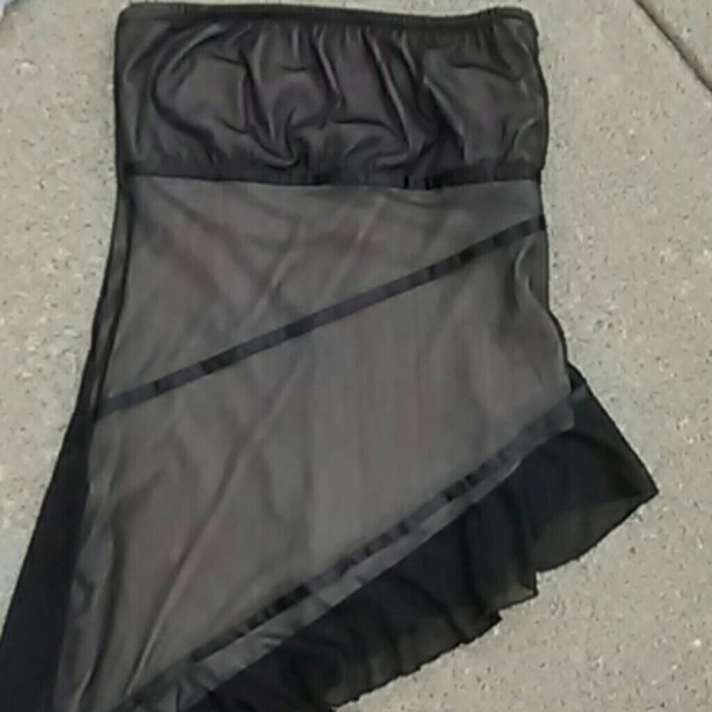 Strapless Chiffon Top