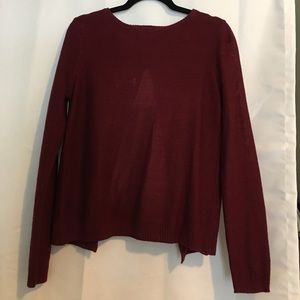 Open Back Maroon Sweater