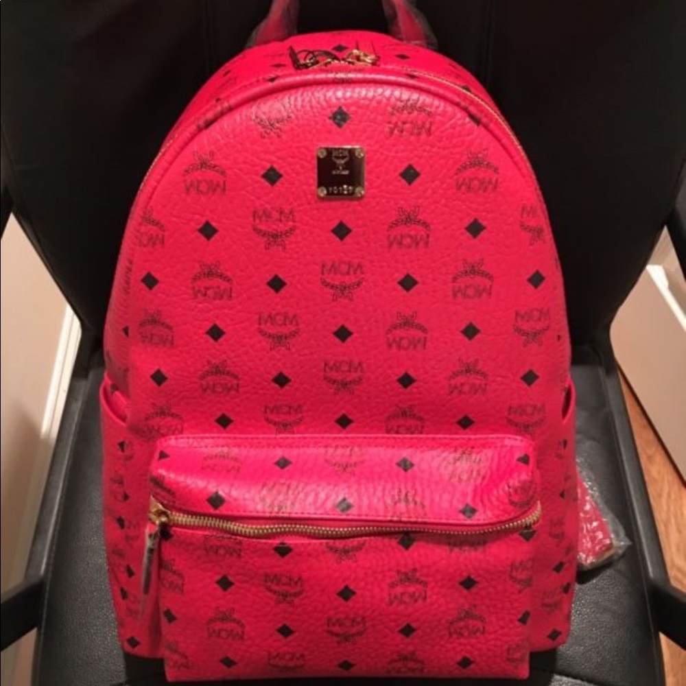 Red mcm bag