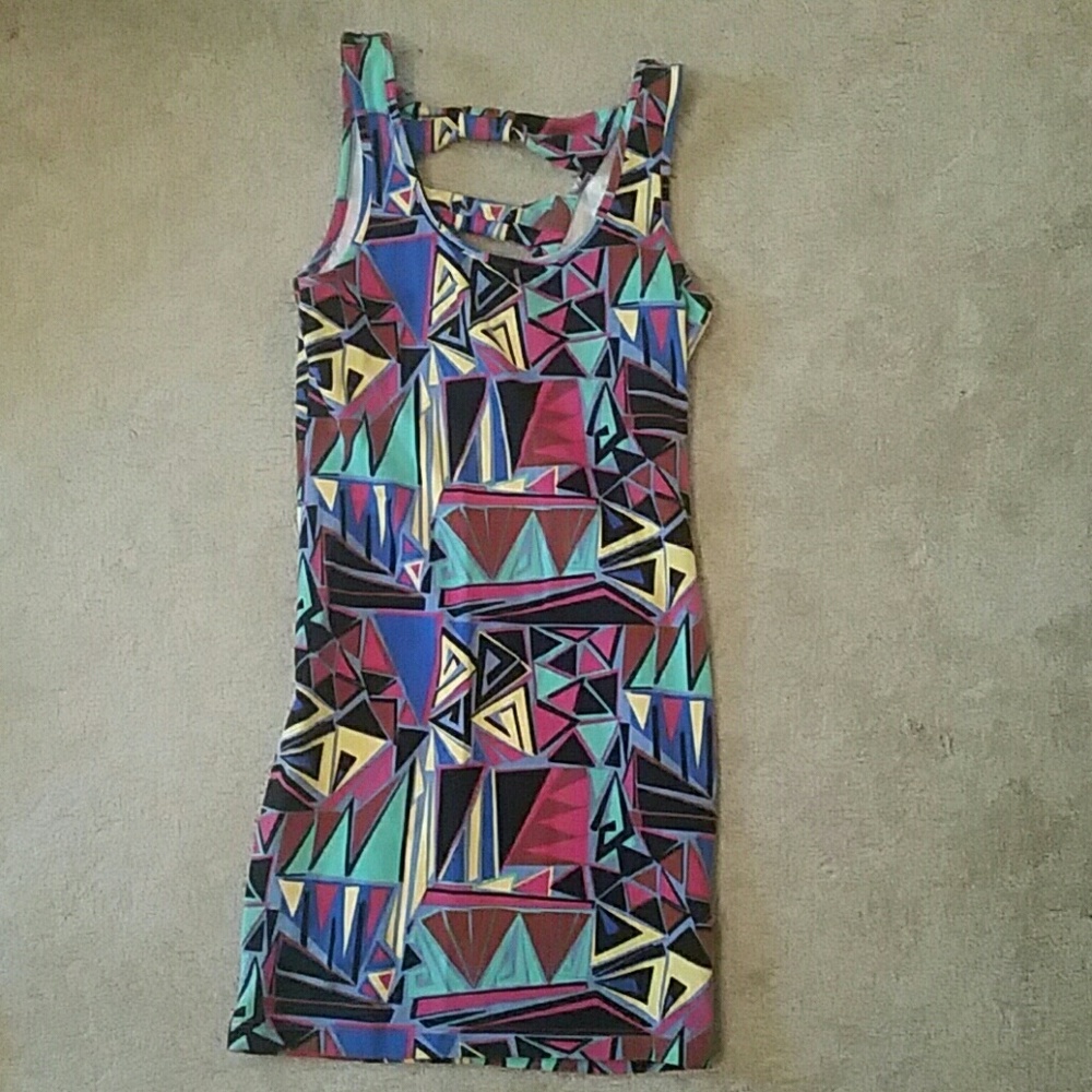 Abstract print dress