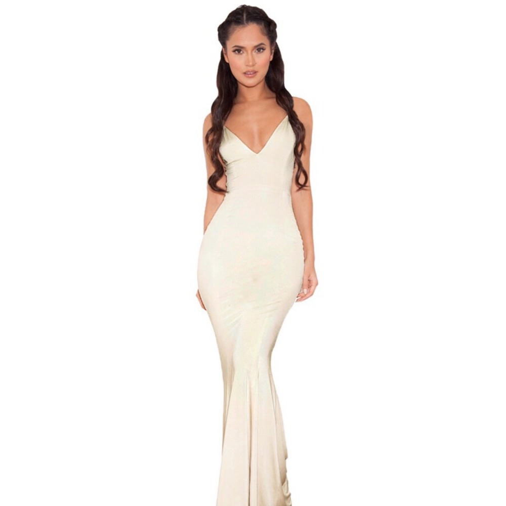 Ivory white long dress