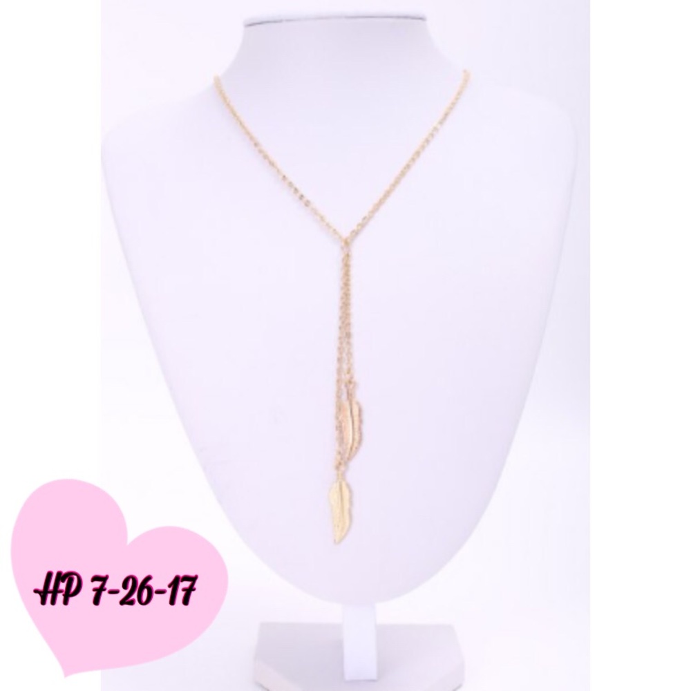 Gold Feather Necklace