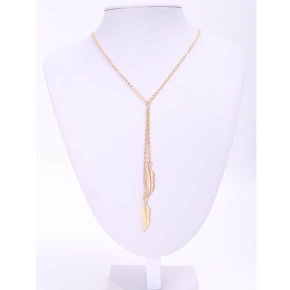 Gold Feather Necklace - Picture 4 of 4