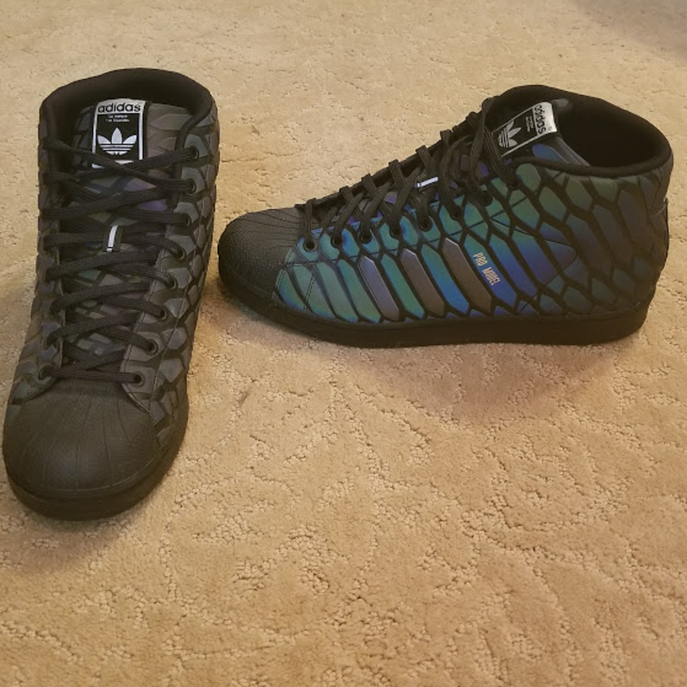 Adidas REFLECTIVE Mens Size 11 Black Tennis Shoes