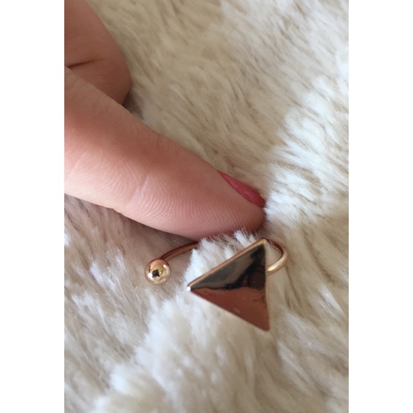 Gold Triangle Ring - Picture 3 of 4