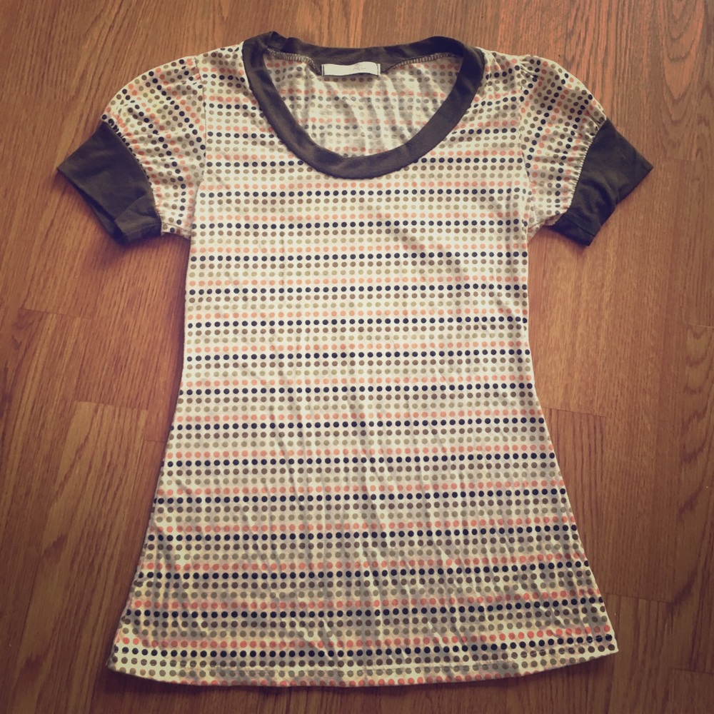 Charlotte Russe XS Polka Dot Short Sleeve Shirt