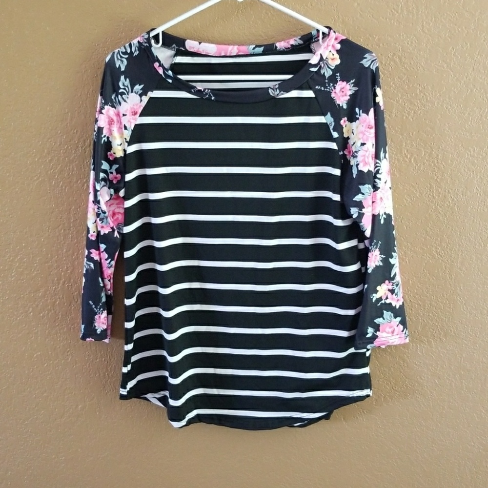 Floral stripe reglan