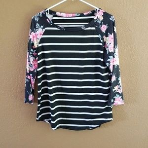 Floral stripe reglan