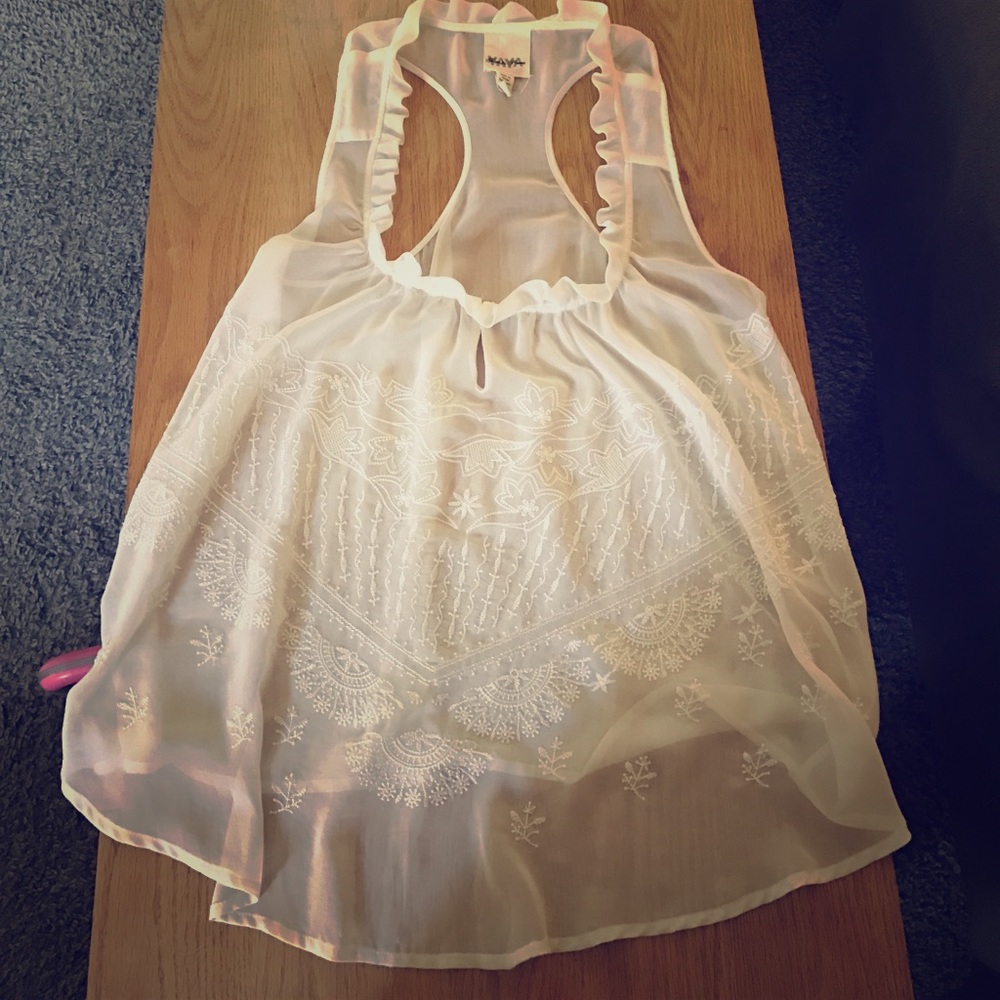 Urban Outfitters white flowy top.