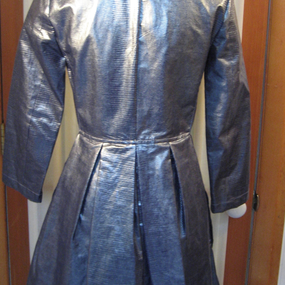  Emporio Armani Jeans NWT Blue Trench CoatSz 40 - Picture 6 of 8