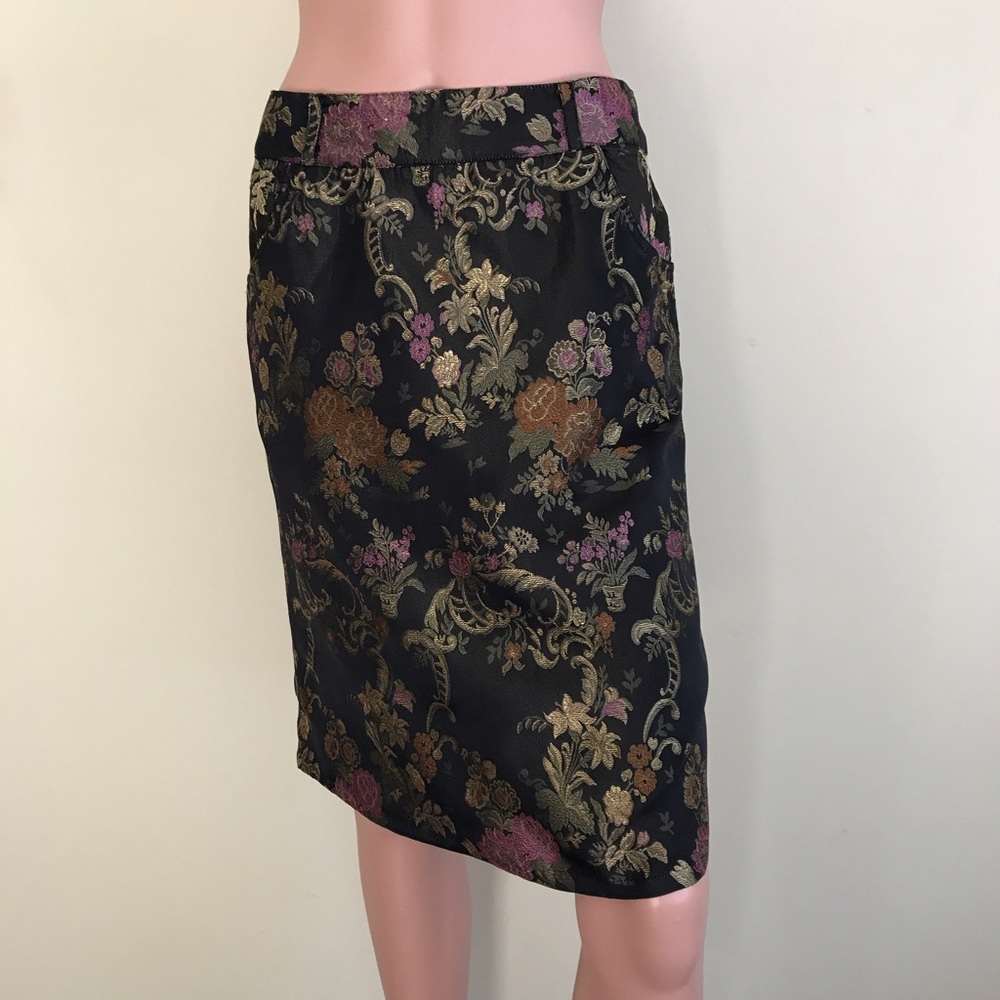 Free People Black Embroidered Skirt
