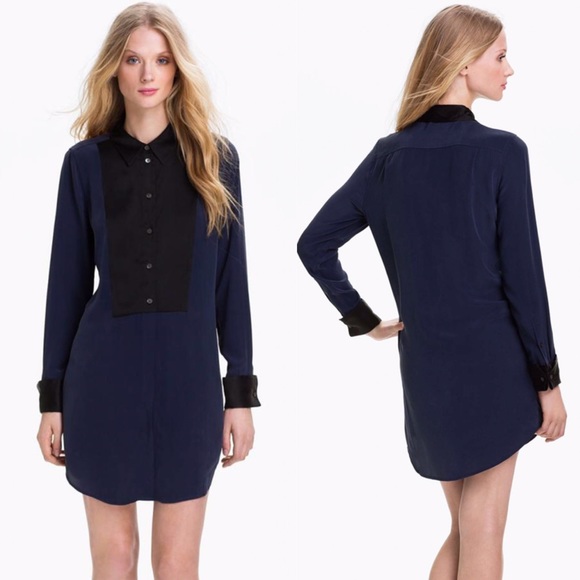 Equipment Dresses & Skirts - Equipment Colorblock Silk Shirtdress NWOT