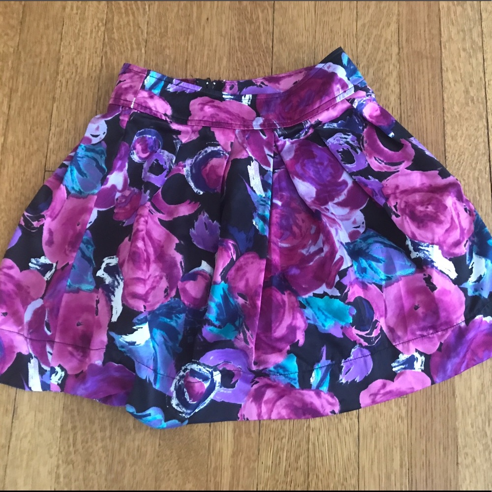 Paperdoll kids silk floral skirt