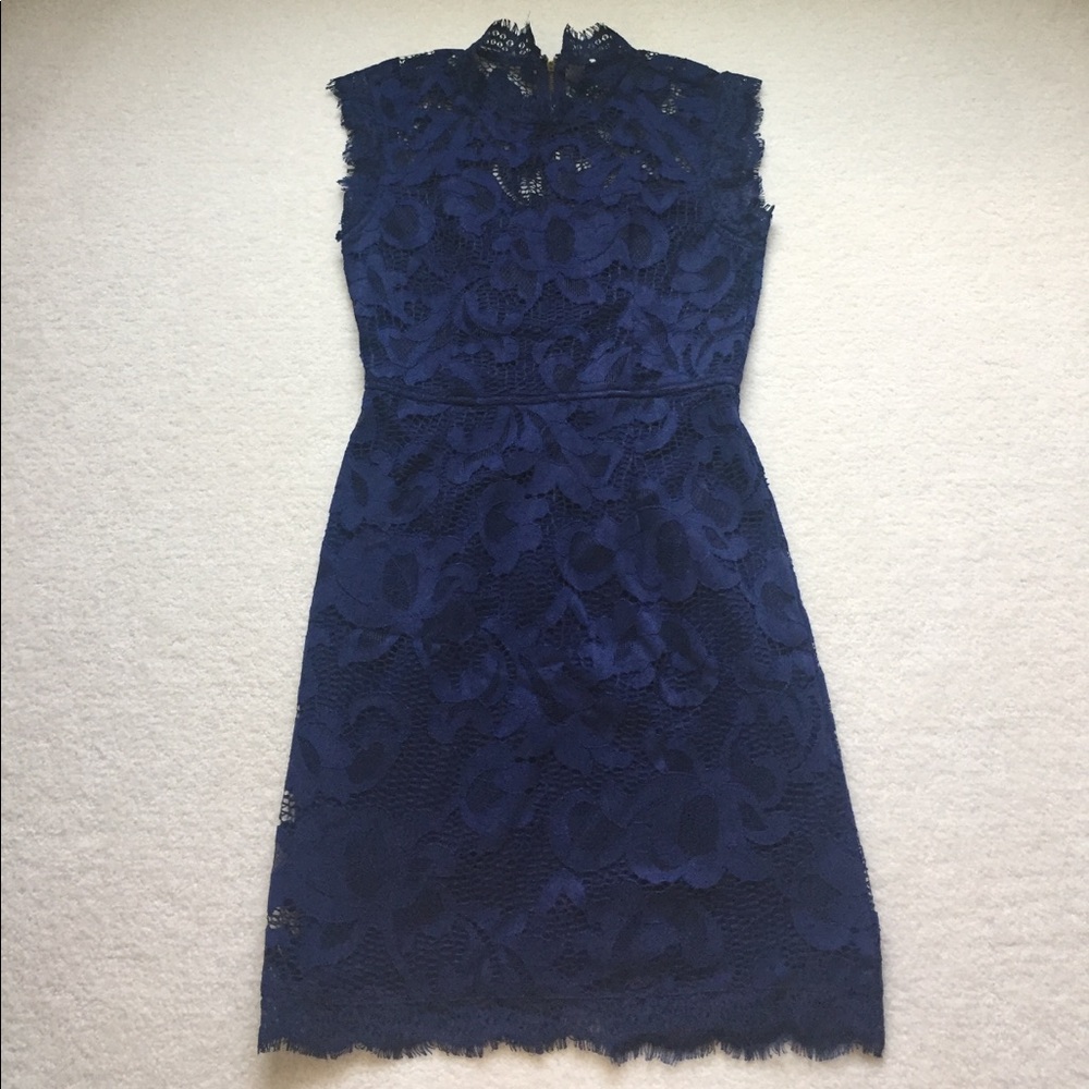 Blue lace dress