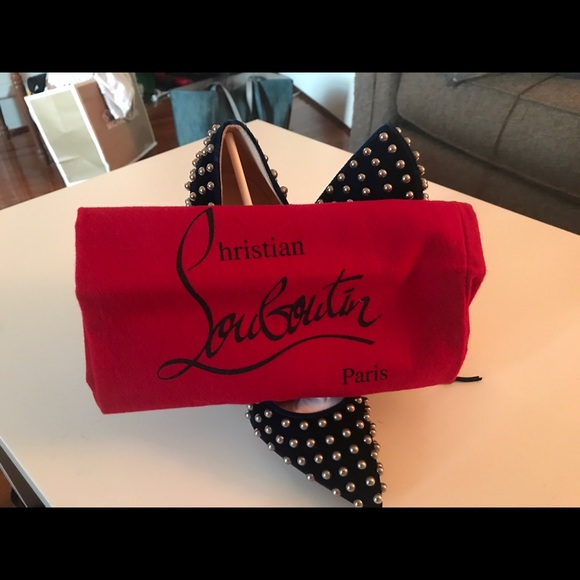 Christian Louboutin Billy Velvet Heels NEVER WORN - Picture 1 of 4