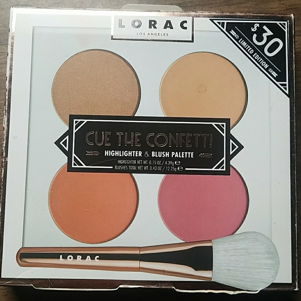 Lorac highlighter and blush palette