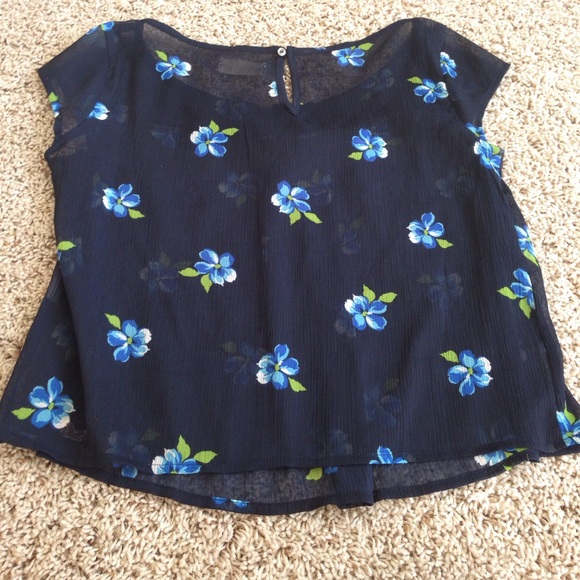 Original hollister floral chiffon blouse - Picture 2 of 3