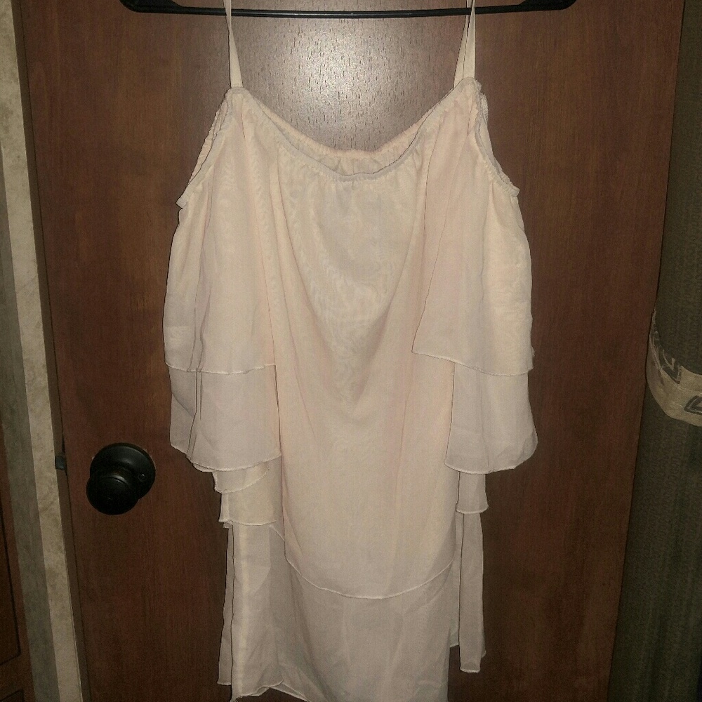 Sheer cream flowy top