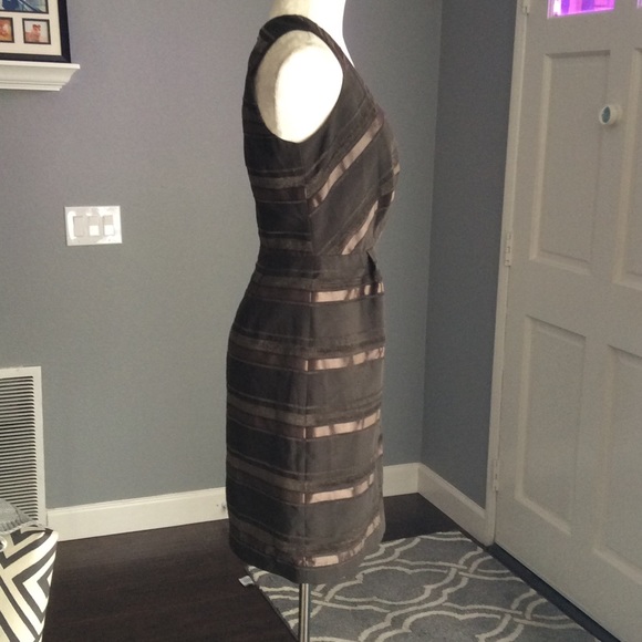 Max & Cleo Surplice Charcoal Brown Dress - Picture 2 of 6