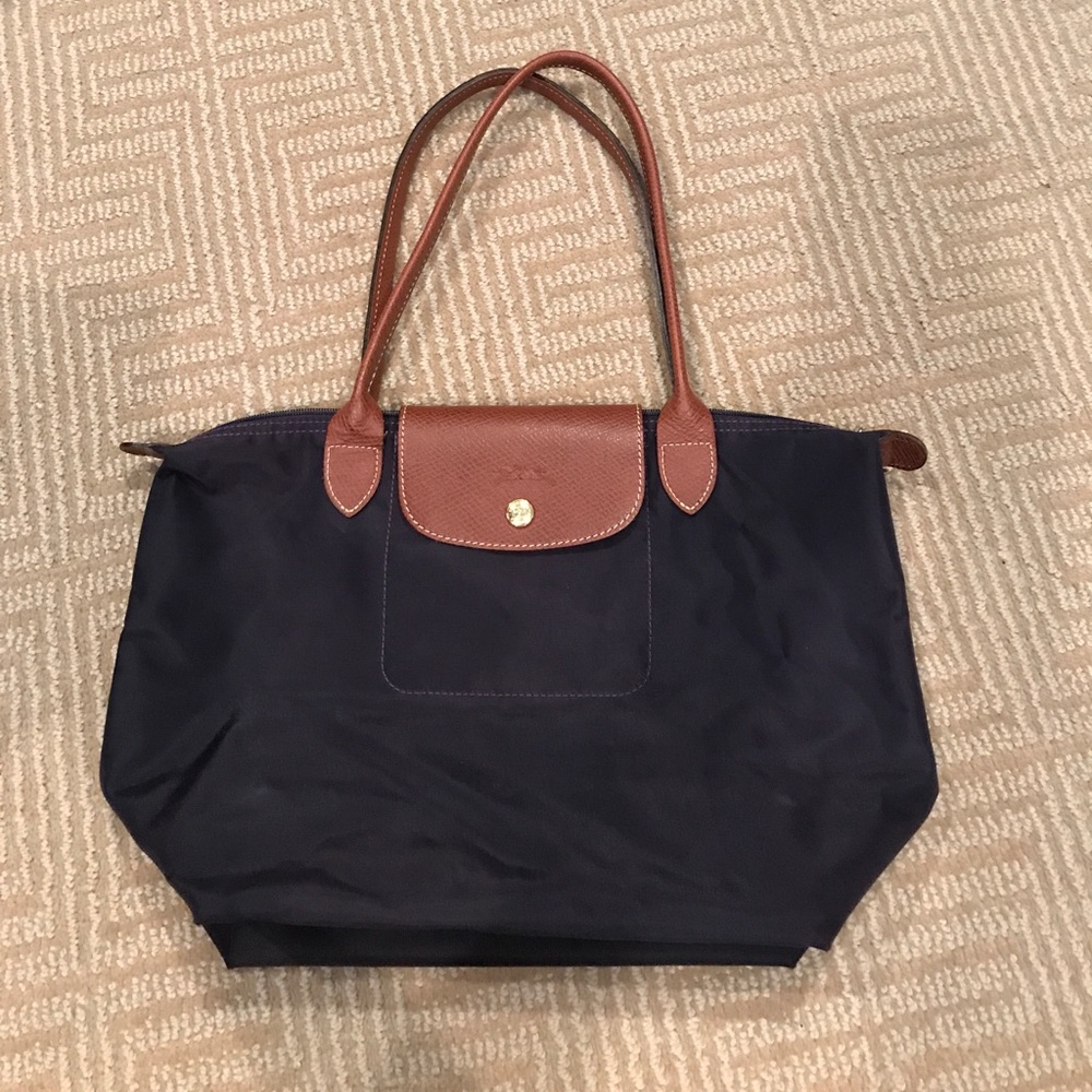 Mini deep purple Long Champ bag