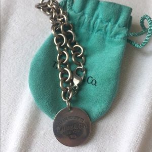 Tiffany & Co. Silver bracelet with round tag