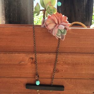 Classy boho wood necklace