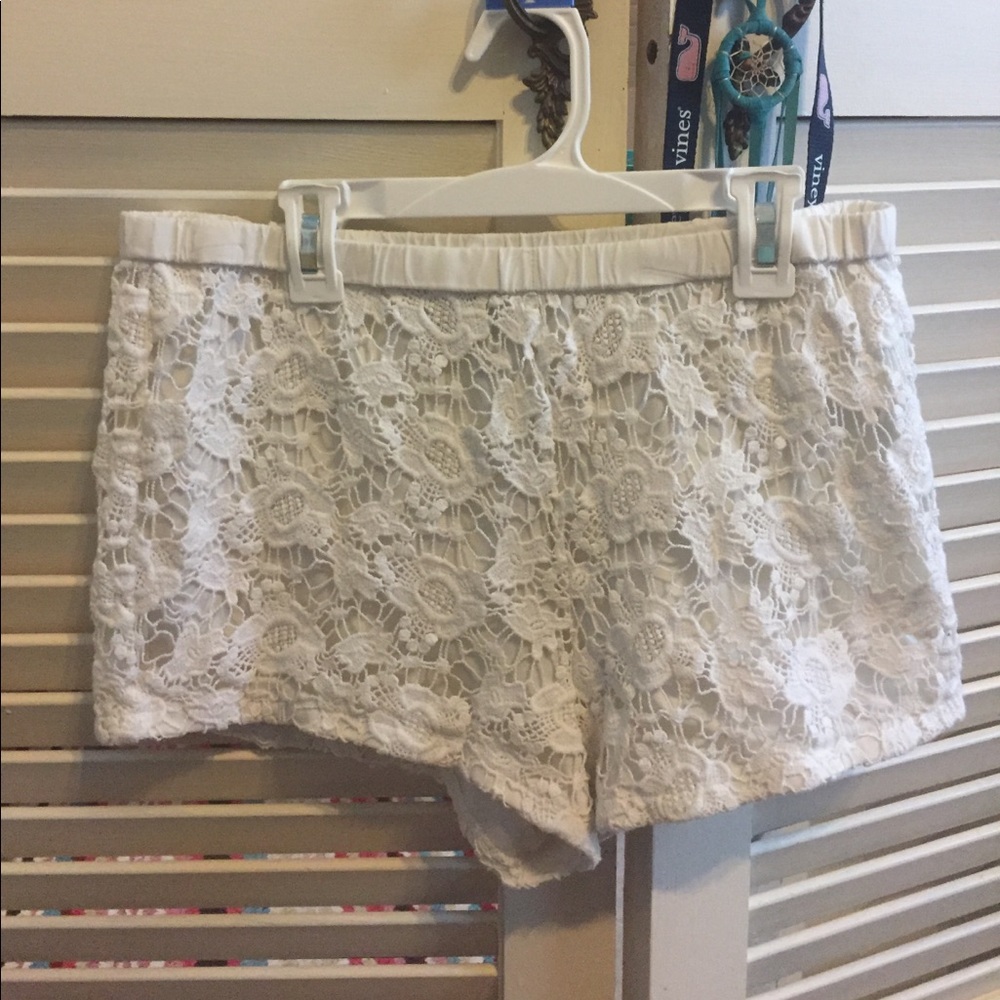 White Lace shorts