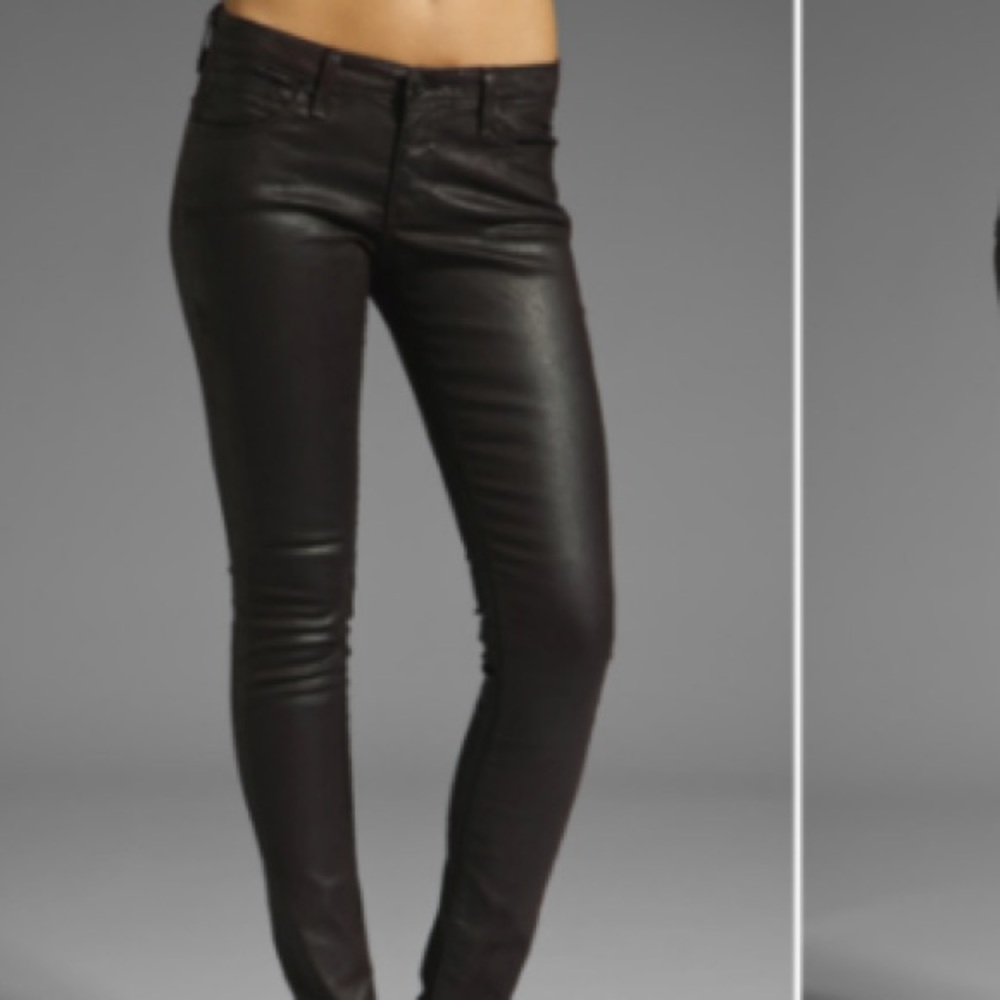 SALE ✨Zara medium rise slim fit faux leather pants