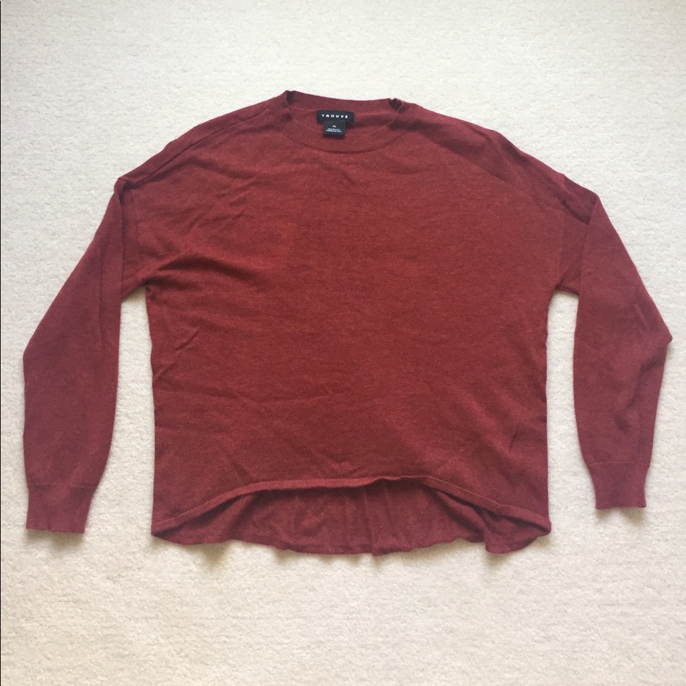 Red long sleeve sweater