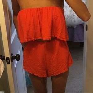 GORGEOUS ORANGE ROMPER!