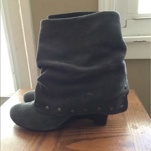 naughty monkey Shoes - Grey suede cuff booties naughty monkey Shoes - Grey suede cuff booties
