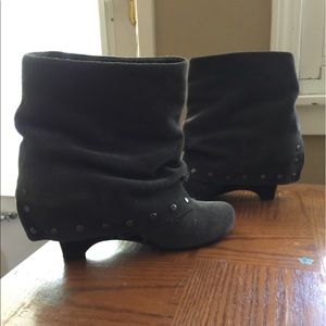 naughty monkey Shoes - Grey suede cuff booties naughty monkey Shoes - Grey suede cuff booties