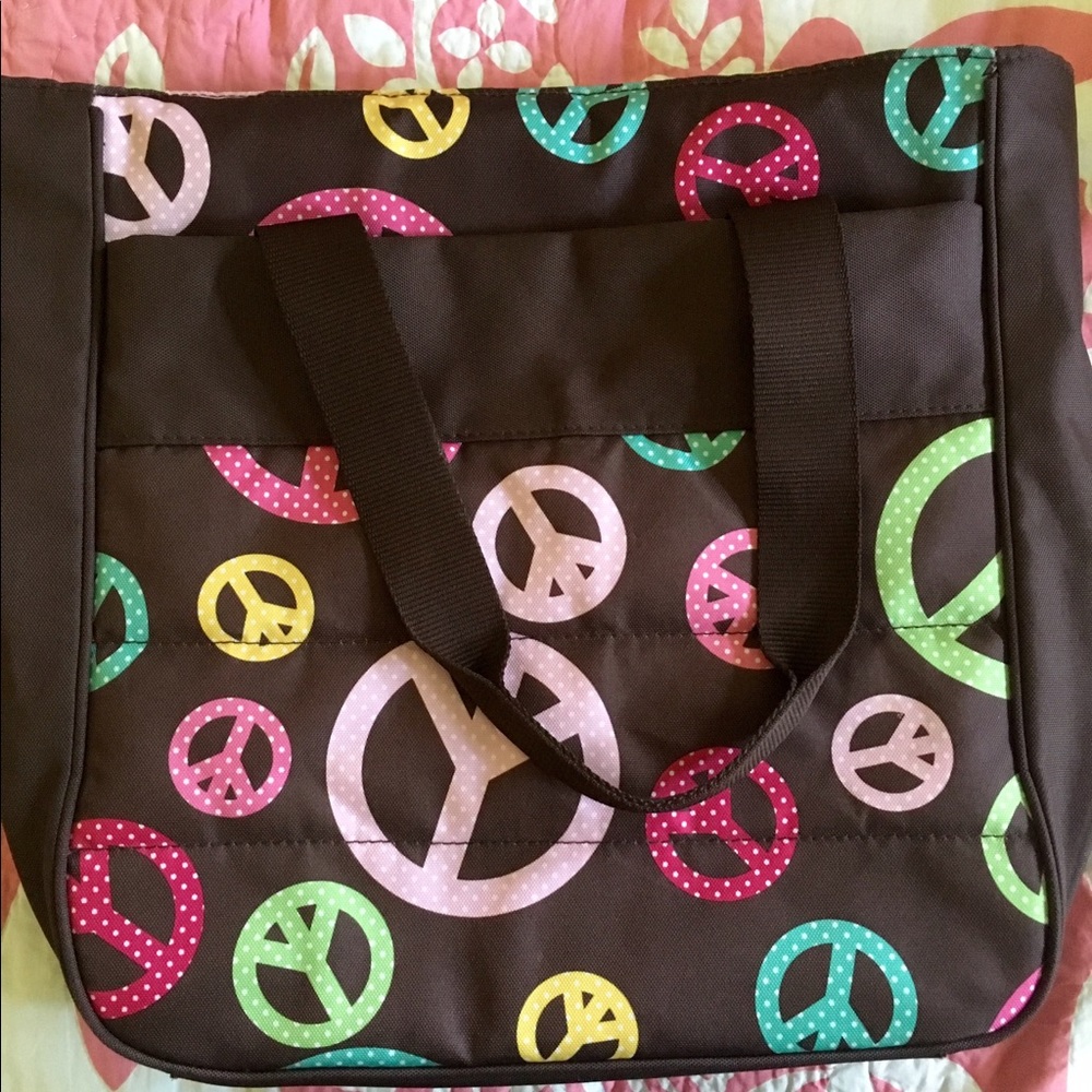 PBTeen Peace Sign "Sleepover" Tote
