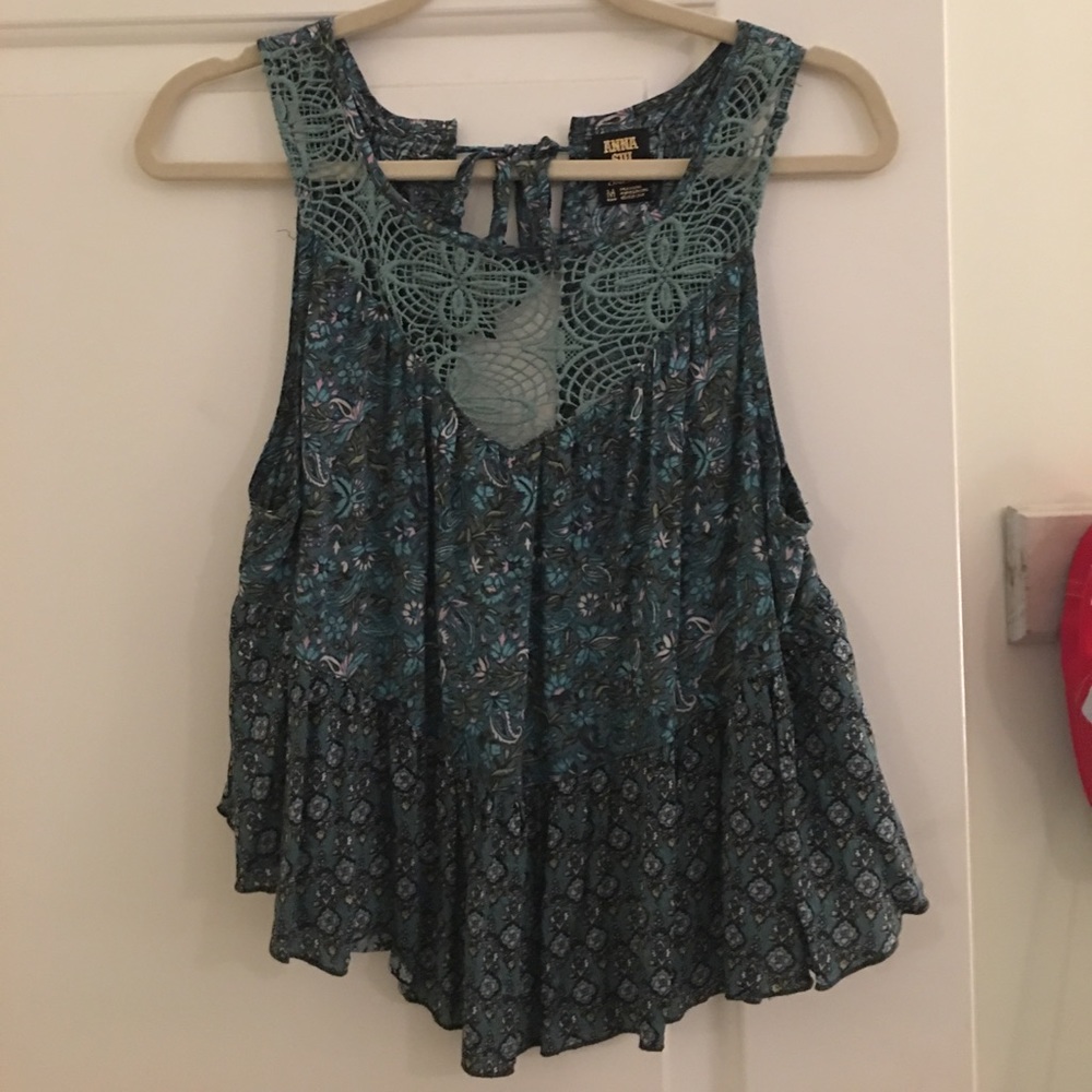 Floral Anna Sui backless tank