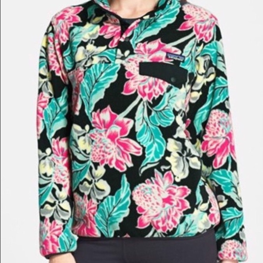 Patagonia Floral Synchilla Snap