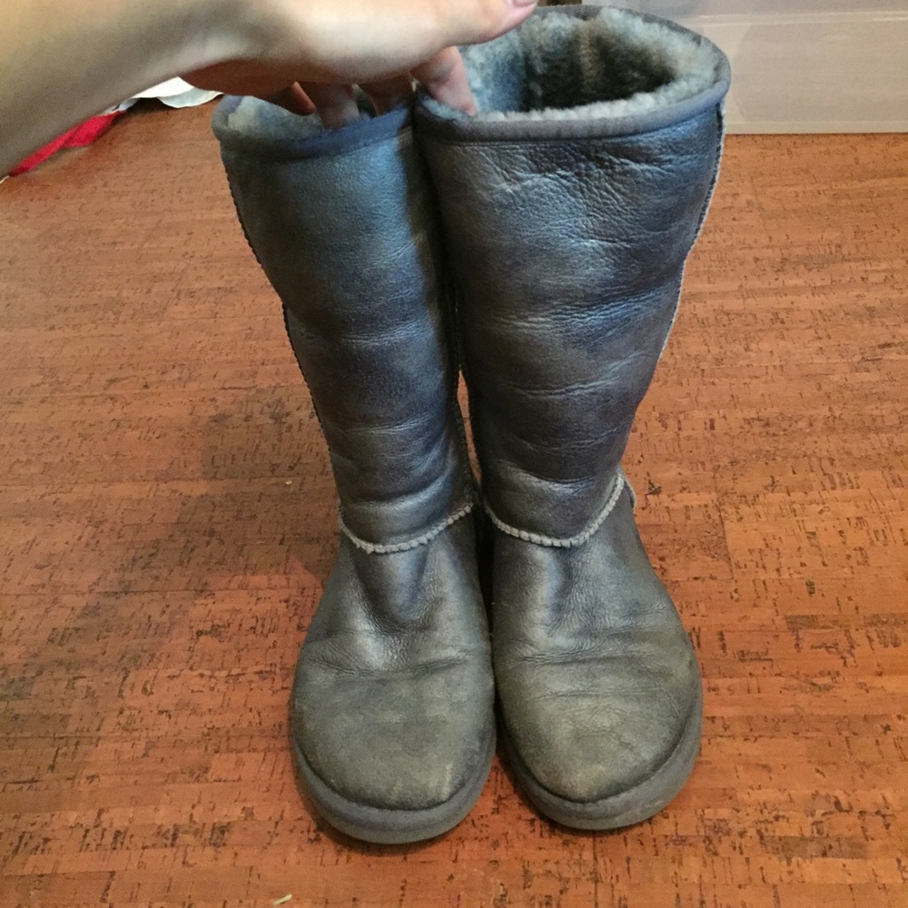 Tall metallic silver uggs limited edition