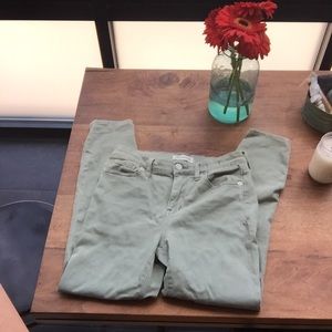 Green Madewell High-Riser Crop Jeans