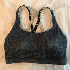 Lululemon Energy Bra, Washed out Blue, Size 6